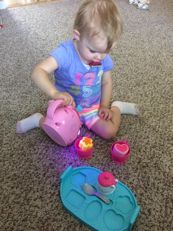 pink toy kettle
