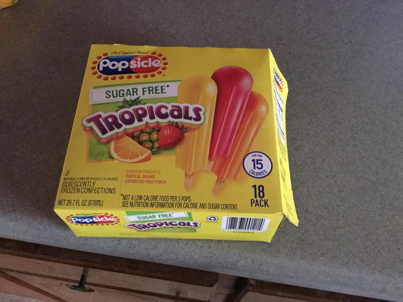 Popsicle Ice Pops Sugar Free Tropicals 18ct Walmart Com Walmart Com