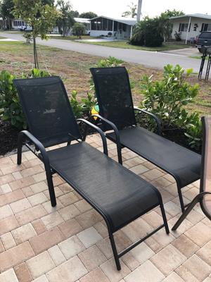 Costway Set Of 2 Patio Lounge Chairs Sling Chaise Lounges Recliner Adjustable Com - Kloss Reclining Chaise Lounge Set With Cushions And Table Costway Set Of 2 Patio Lounge Chairs Sling Chaise Lounges Recliner Adjustable Com - Kloss Reclining Chaise Lounge Set With Cushions And Table