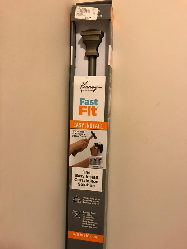 Kenney 5 8 Milton Fast Fit Easy Install Curtain Rod 66 120 Kenney 5 8 Milton Fast Fit Easy Install Curtain Rod 66 120 Length Pewter Com