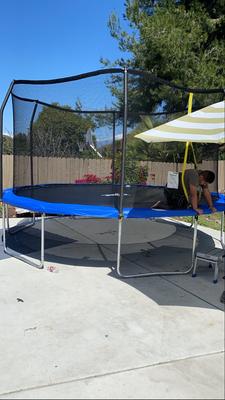 Airzone 14 Trampoline With Safety Enclosure Blue Walmart Com Walmart Com