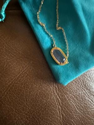 Kendra Scott Birthstone Elisa Necklace January- Clear Berry