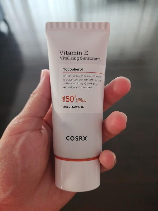 COSRX Vitamin E Sunscreen SPF 50+, 1.69 oz, UV Protection, No