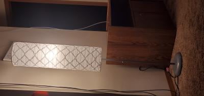 Mainstays 54 Metallic Silver Rice Paper Shade Floor Lamp - Rice Poin