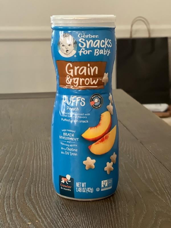 Puffs Peach Baby Grow Baby Puffs Gerber Organic Puffs Variety Pack