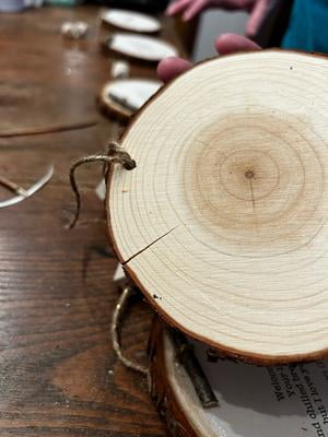 12 Natural Wood Slices - 4.7-5.1 Inch Pine Wood Circles For Crafts, Wedding Decor & DIY Projects