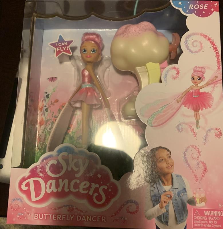 Sky Dancers Butterfly Dancer Rose Doll with Launcher, Kids