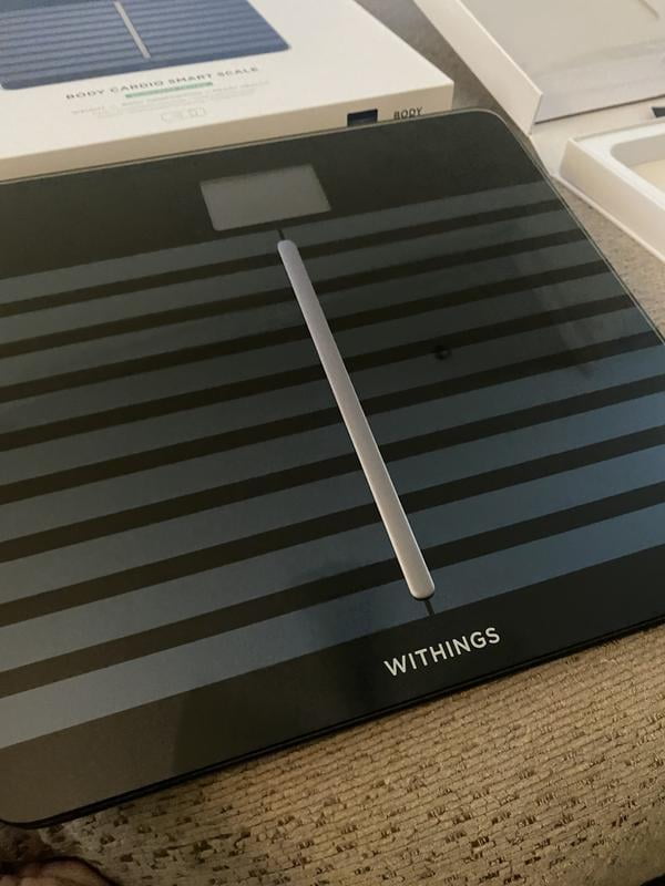  Withings Body Cardio – Premium Wi-Fi Body Composition Smart  Scale, Tracks Heart Health, Vascular Age, BMI, Fat, Muscle & Bone Mass,  Water %, Digital Bathroom Scale with App Sync via Bluetooth