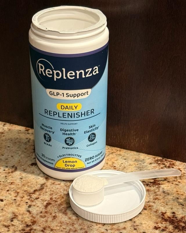 replenza glp-1 support daily replenisher powder lemon drop reviews Customer reviews for Replenza GLP-1 Support, Daily Replenisher, Helps  Support Muscle Recovery, Digestive Health, and Skin Elasticity, Lemon Drop,  30 Servings