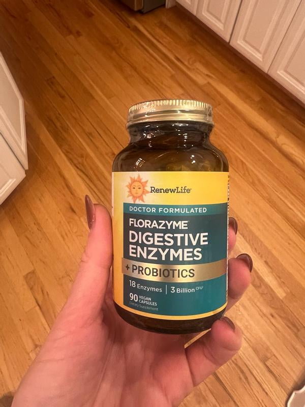 Renew Life Florazyme Digestive Enzymes Probiotics 90 Vegan