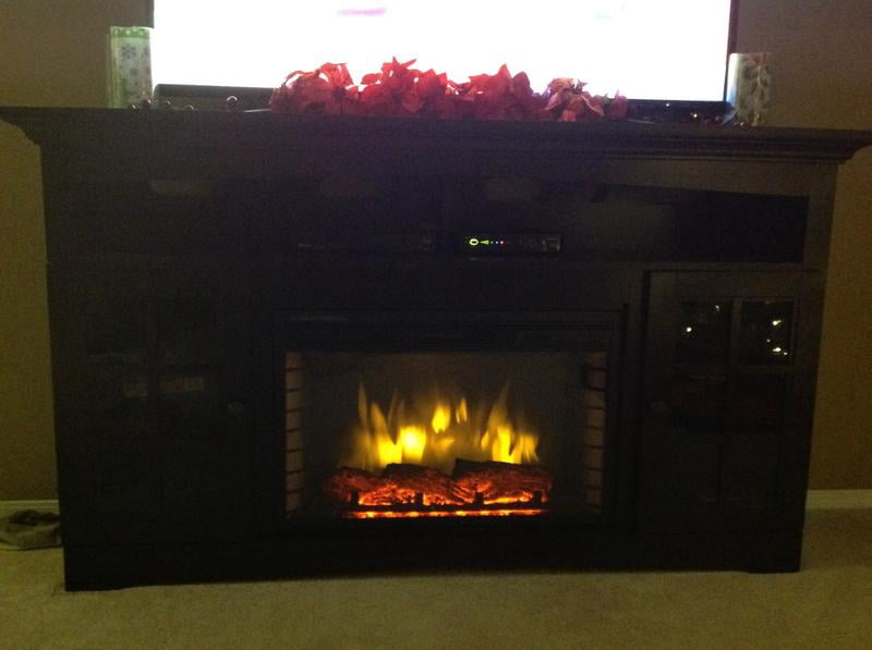 Muskoka Huntley 59 in. Rustic Wood Media Electric Fireplace Espresso -  Walmart.com