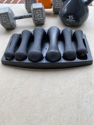 Weider Dumbbell Power Set With Storage Tray *NEW**FREE SHIPPING* 3,5,8LB pairs 