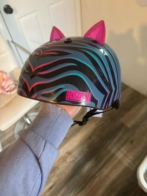 Krash! Neon Stripes Youth Bike Helmet with Cat Ears & LED Lights, Ages 8+,  54-58cm - Walmart.com