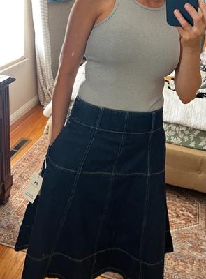 Customer reviews for Free Assembly Women’s Flared Cotton Midi Skirt ...