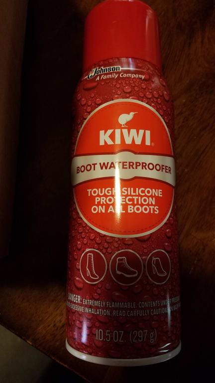 kiwi boot waterproofer on suede