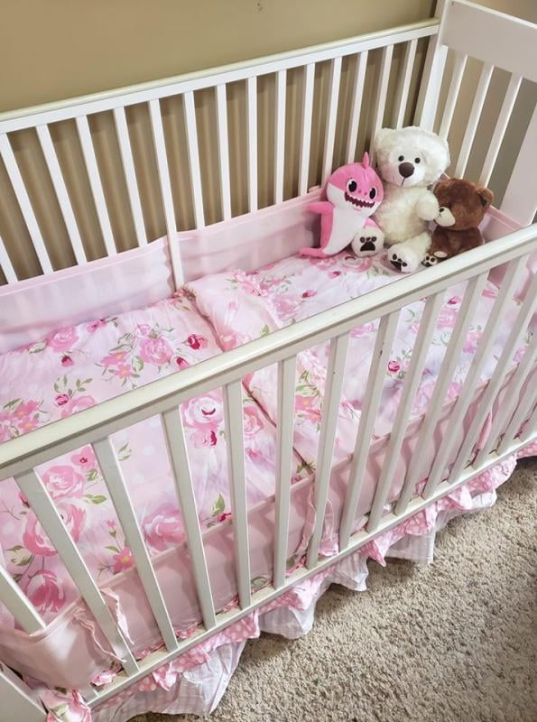 Rosebud Lane 3 Piece Crib Bedding Set by My Baby Sam Walmart