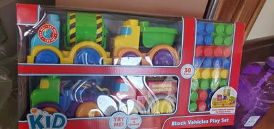 Kid connection deluxe vehicles cheap and blocks play set