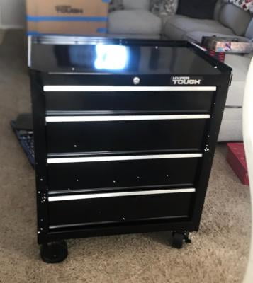 Hyper Tough 4 Drawer Rolling Tool Cabinet With Ball Bearing Slides