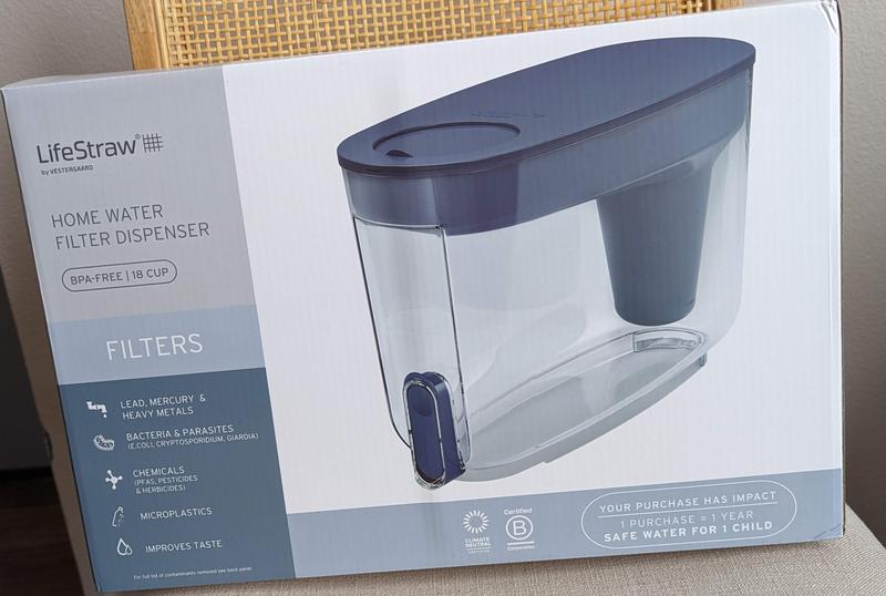 LifeStraw Home 18-Cup Water Filter Dispenser; Pebble - Walmart.com