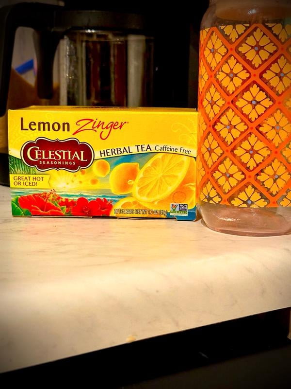 Celestial Seasonings Decaf Lemon Zinger Herbal Tea Bags, 20 Count