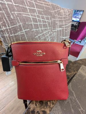 Coach Women's Mini Rowan File Top Zip Crossbody Bag in Signature