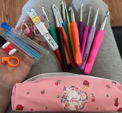 LANNEY Crochet Hooks Set 40pcs, Ergonomic Soft Grip, 2mm-10mm