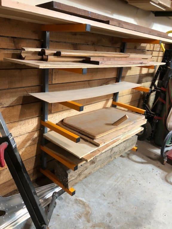 Portamate PBR-001 Wood Storage 110 lb Wall Mount Lumber Organizer System 2-Pack 