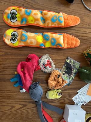 Outward Hound Sssupreme Snake Dog Toy Durable Squeaker Long Plush