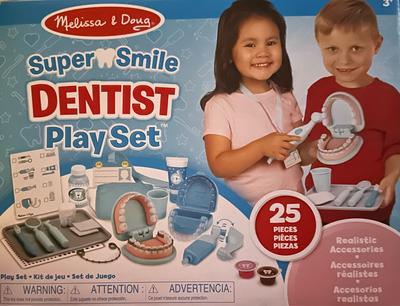 Melissa & Doug Kit Dentiste Super Smile – 26 Pièces, Fausses Dents Surdimensionnées, Instruments Réalistes, Cadeau Dès 3 Ans