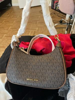Original Michael Kors Cora Medium Shoulder Handbag, Brown Zip