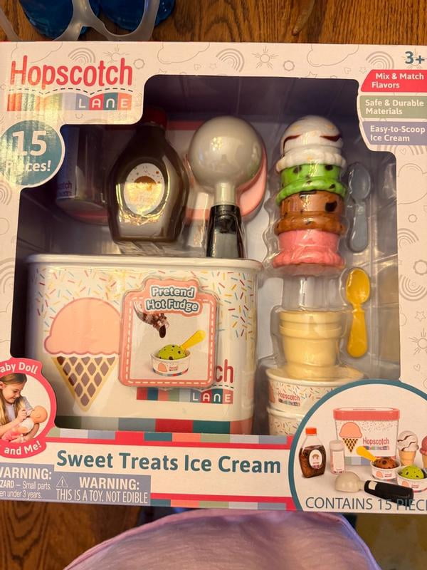 SサイズICECREAMセット③ Hopscotch Lane Sweet Treats Ice Cream 15 Piece Set – Dessert Set
