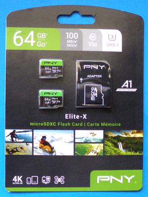 U3 A1 V30 Class 10 PNY Elite-X microSD 256GB P-SDU256U3100EX-GE up to 100MB/s 
