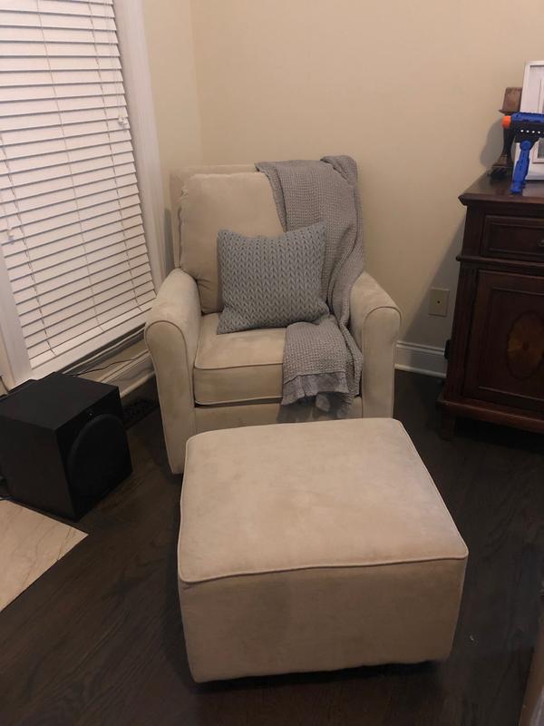 leyla gliding chair with ottoman