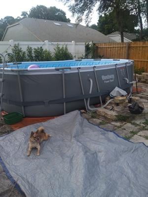 Bestway Power Steel 16 X 10 X 42 Oval Frame Swimming Pool Set With Pump Ladder And Cover Walmart Com Walmart Com