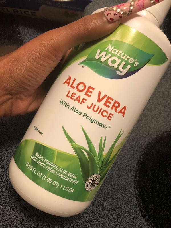 Nature's Way Aloe Vera Leaf Juice 99.5% Purified Aloe Vera Leaf Juice, 1  Liter 33.8 fl oz., 33.8 Fluid Ounce - Walmart.com