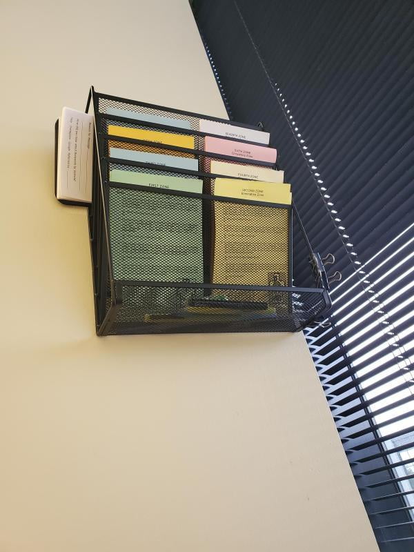 TRU RED Black Mesh 5-Pocket Letter Wall File Organizer, Folder
