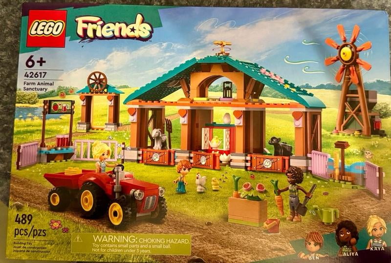 LEGO Friends Farm Animal Sanctuary and Tractor Toy Gift Idea for Kids Girls and Boys Ages 6 and Up Farm Toy Playset with 3 Mini Doll Characters and 5 Farm Animal Toys Including