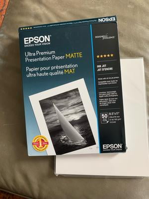 Epson Original Acid-Free Matte Inkjet Photo Paper with Printing