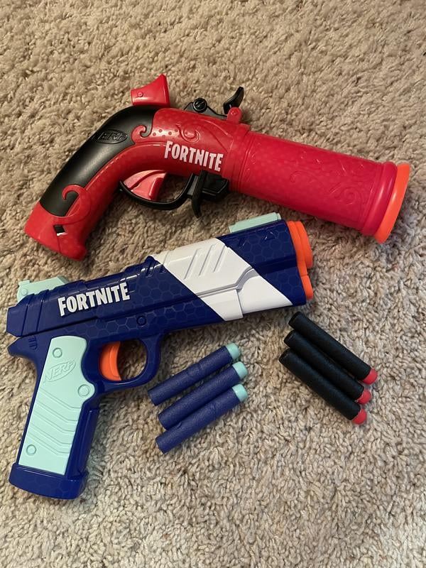 Nerf Fortnite Dual Pack Pack Double Nerf Fortnite - 2 Blasters 6 Fléchettes, Inspired By Fortnite, Jeu Extérieur Fléchettes Mousse Fortnite