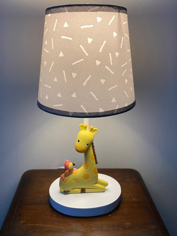 Bedtime Originals Mighty Jungle Giraffe Lamp With Shade Bulb Gray Yellow Com Bedtime Originals Mighty Jungle Giraffe, Giraffe 5 Light Floor Lamp Shades