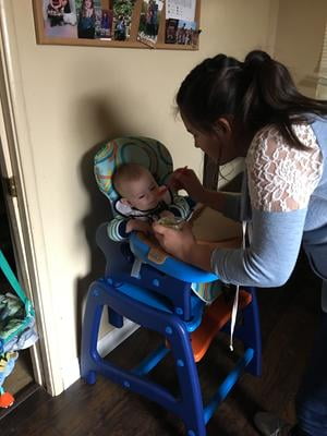 badger basket high chair with playtable conversion