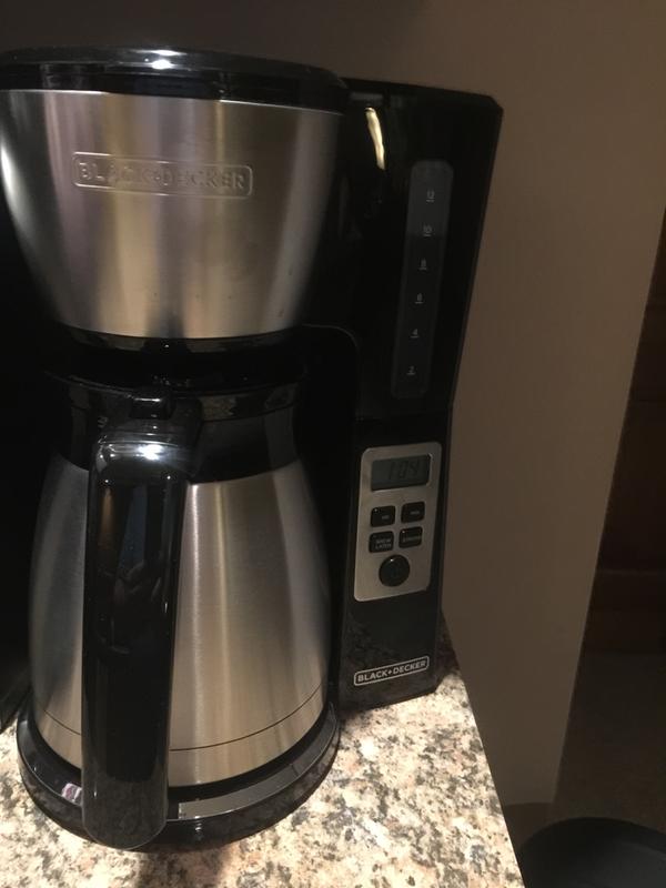 Black Decker 12 Cup Thermal Programmable Coffeemaker Cm2046s Silver Black Walmart Com Walmart Com