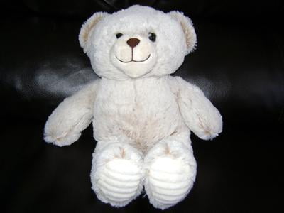 テディベア 白雪姫 Disney White TeddyBear Build-a-bear 25th Anniversary White Sparkle Stuffed Plush