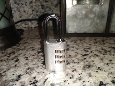 Brinks Resettable 3-Dial Combination Padlock, 28mm Aluminum Body