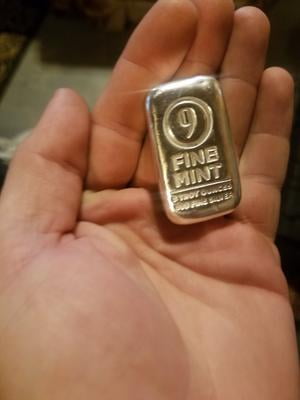 9Fine Mint 5 oz .999 Fine Silver Bar, IRA Eligible, Cast-Poured