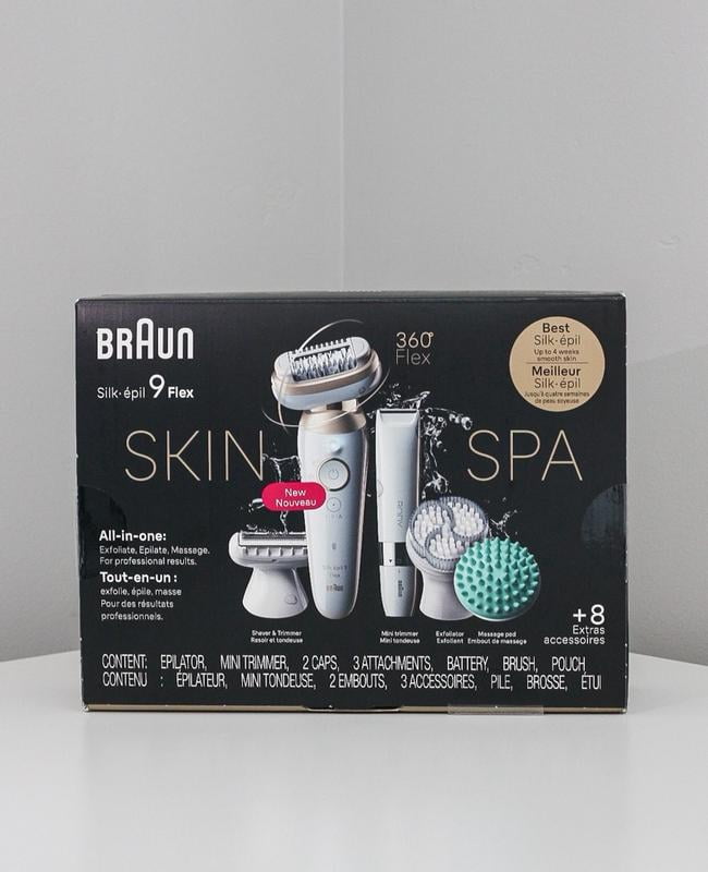 Braun Silk-epil 9 Flex SkinSpa Epilator, 360 Flex and Pivoting