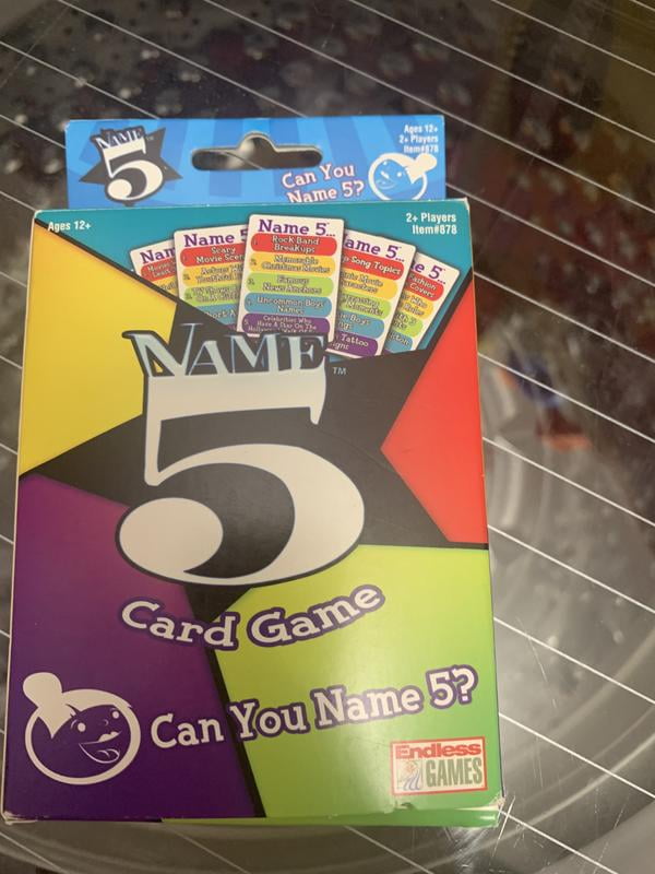 Endless Games, Name 5 Card Game, Complete Kit, Travel Version