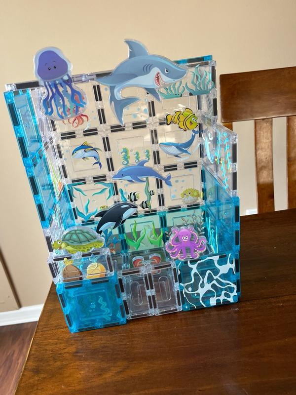 PICASSO TILES, Magnetic Tiles, 52PCS STEM Construction Kids