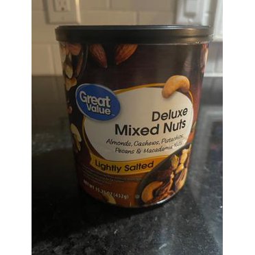 Great Value Lightly Salted Deluxe Mixed Nuts, 15.25 Oz (Pack Of 2) - Pantry Staple