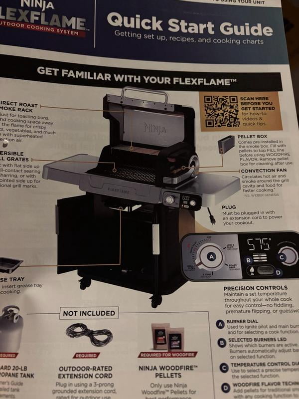Ninja™ FlexFlame™ 5-in-1 Propane Gas Outdoor Cooking System